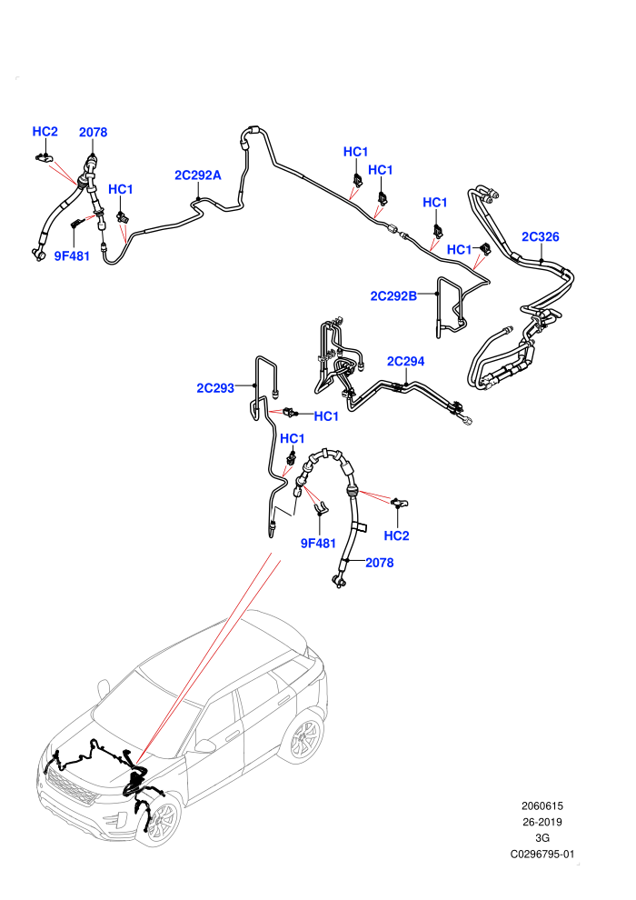 Front Brake Pipes (Changsu (China),Electric Engine Battery-MHEV,Less Electric Engine Battery)