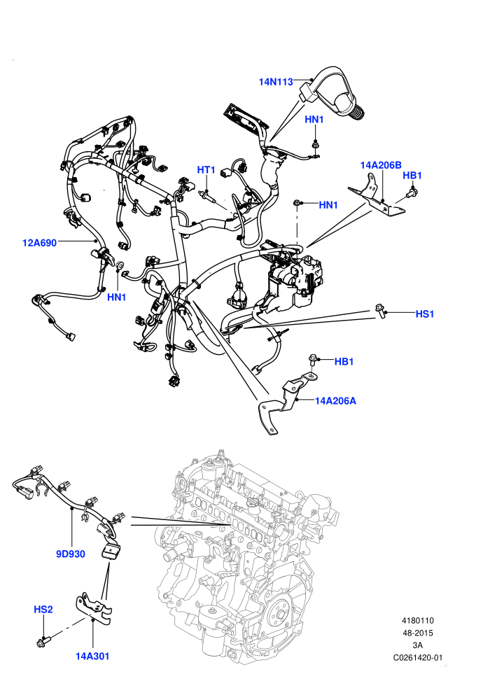 Electrical Wiring - Engine And Dash (2.0L 16V TIVCT T/C 240PS Petrol,Changsu (China))(Engine)((V)FROMFG000001)