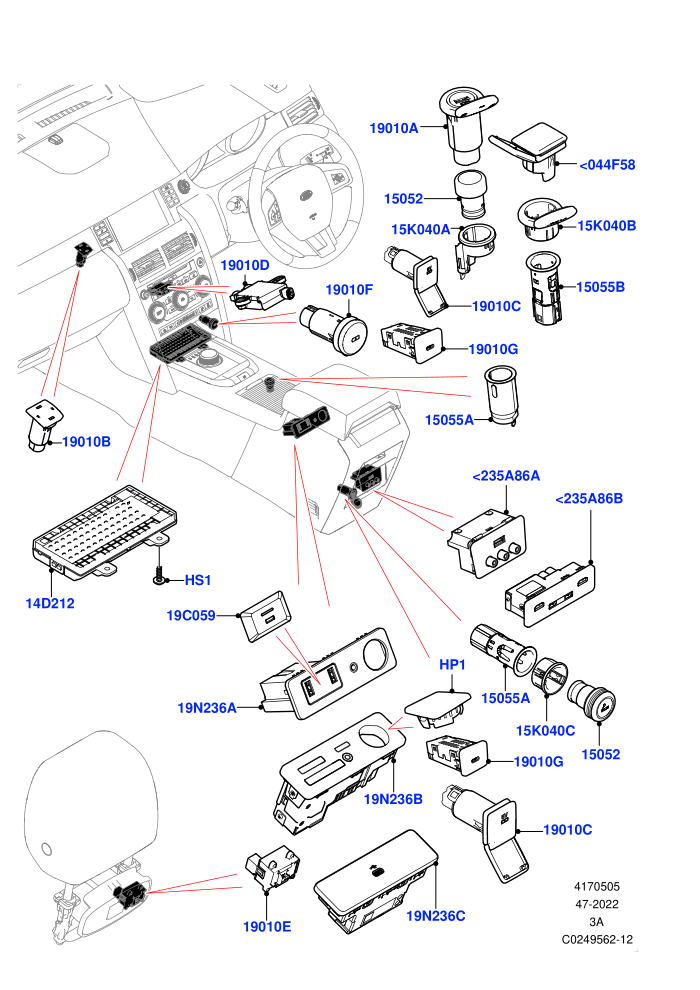 Instrument Panel Related Parts (Halewood (UK))