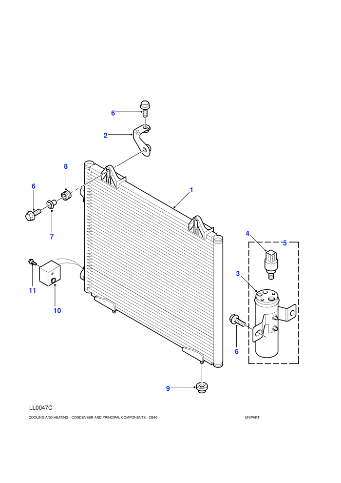 Condenser & Principal Components (With Air Conditioning)