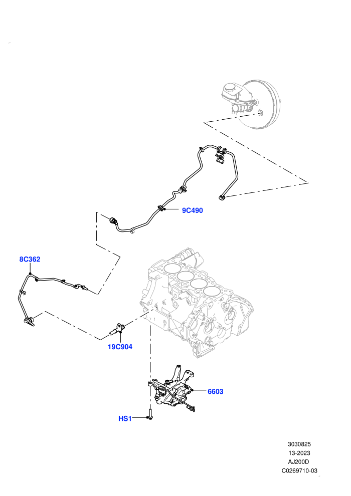 Vacuum Control And Air Injection (2.0L I4 DSL MID DOHC AJ200,Itatiaia (Brazil))((V)FROMGT000001)