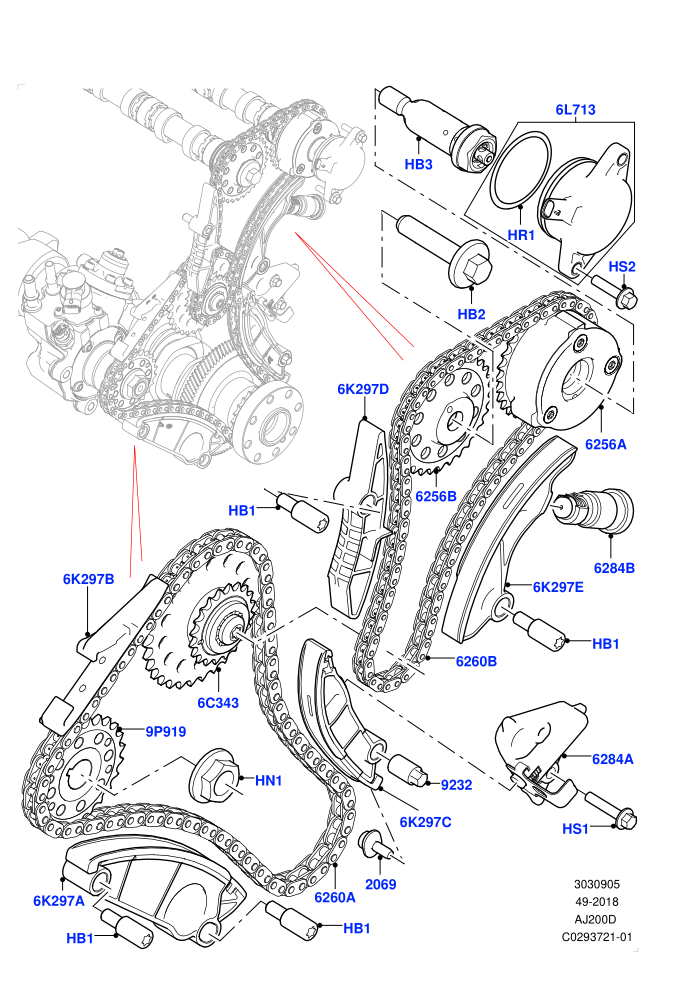 Timing Gear (2.0L AJ20D4 Diesel High PTA,2.0L AJ20D4 Diesel LF PTA,2.0L AJ20D4 Diesel Mid PTA,Halewood (UK))