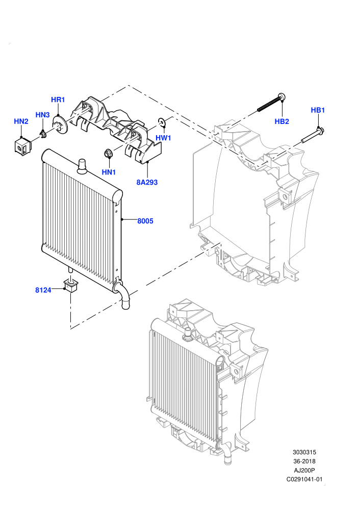 Radiator/Coolant Overflow Container (2.0L AJ200P Hi PHEV)(Auxiliary Unit,Nitra Plant Build)((V)FROMK2000001)