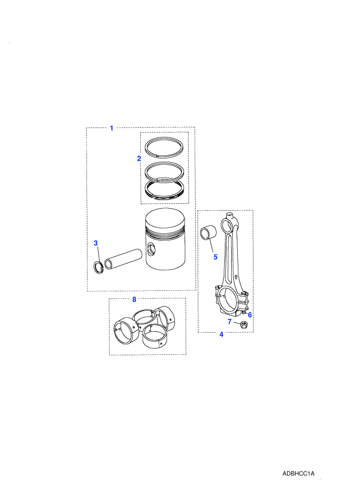 Piston & Rings (2.5L 4 Cyl Turbo Diesel)