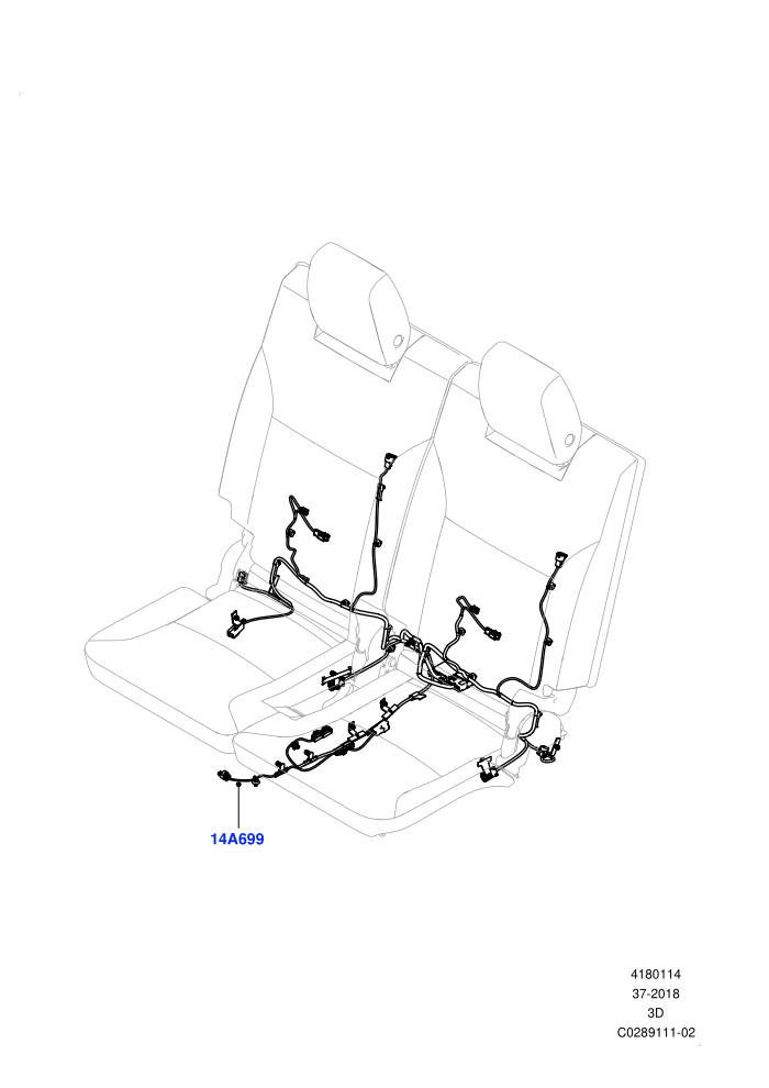 Wiring - Seats (With 7 Seat Configuration)(3rd Row,Nitra Plant Build,Rear Seats)((V)FROMK2000001)