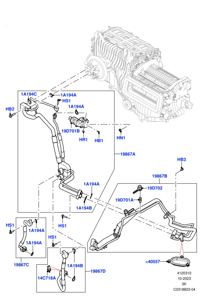Air Conditioning Condensr/Compressr (3.0L AJ20P6 Petrol PHEV,With Air Conditioning - Front/Rear)