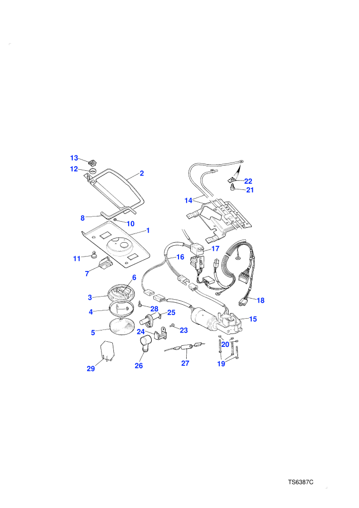 Switches And Cables - Sunroof (With Electric Slide Sunroof)