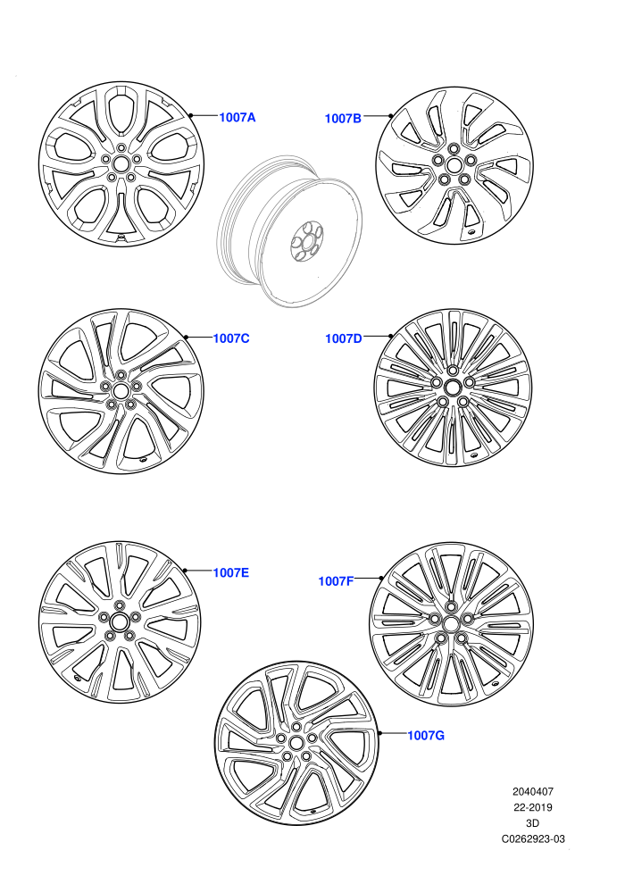 Spare Wheel (19 Full Size Spare Wheel,20 Full Size Spare Wheel,21 Full Size Spare Wheel,22 Full Size Spare Wheel,Spare Wheel - Conventional Alloy,With Conventional Alloy Spare Wheel)(Solihull Plant Build)((V)FROMHA000001)