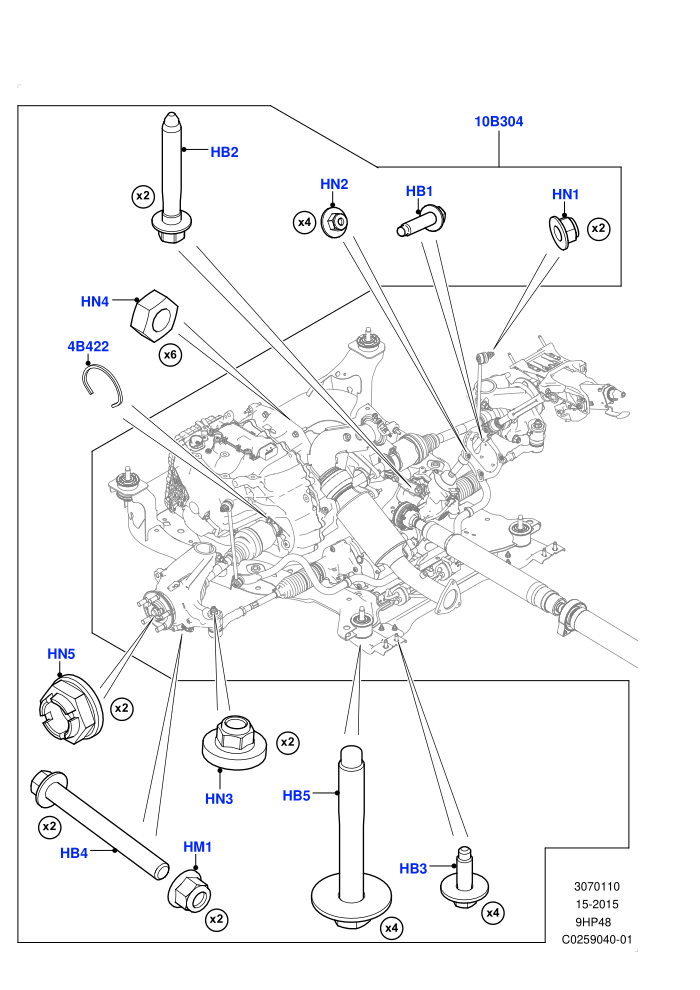 Transmission External Components (2.2L CR DI 16V Diesel,9 Speed Auto AWD,Halewood (UK))