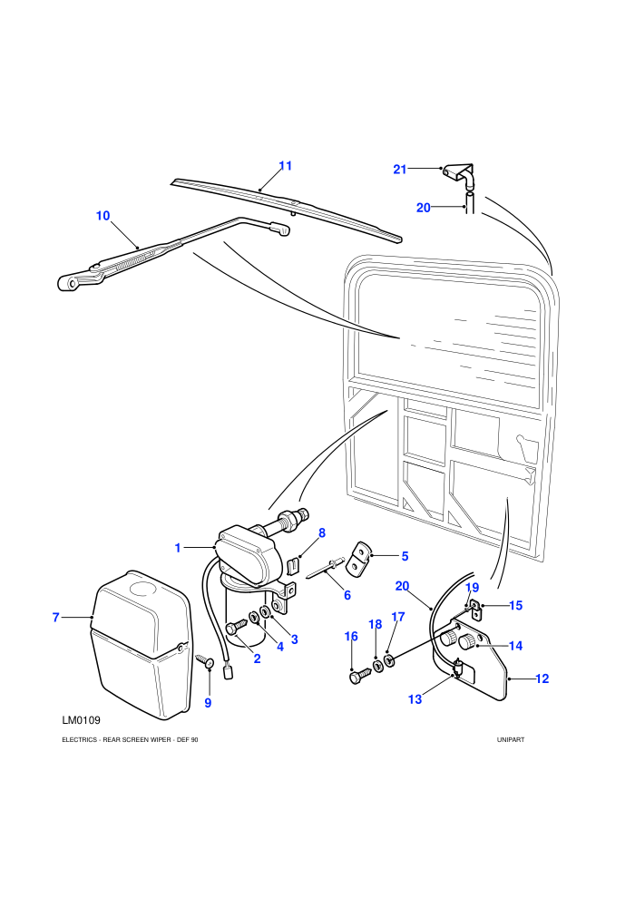 Rear Screen Wiper-To (V) MA965105