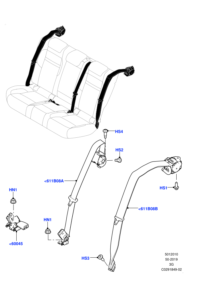 Rear Seat Belts (Halewood (UK))