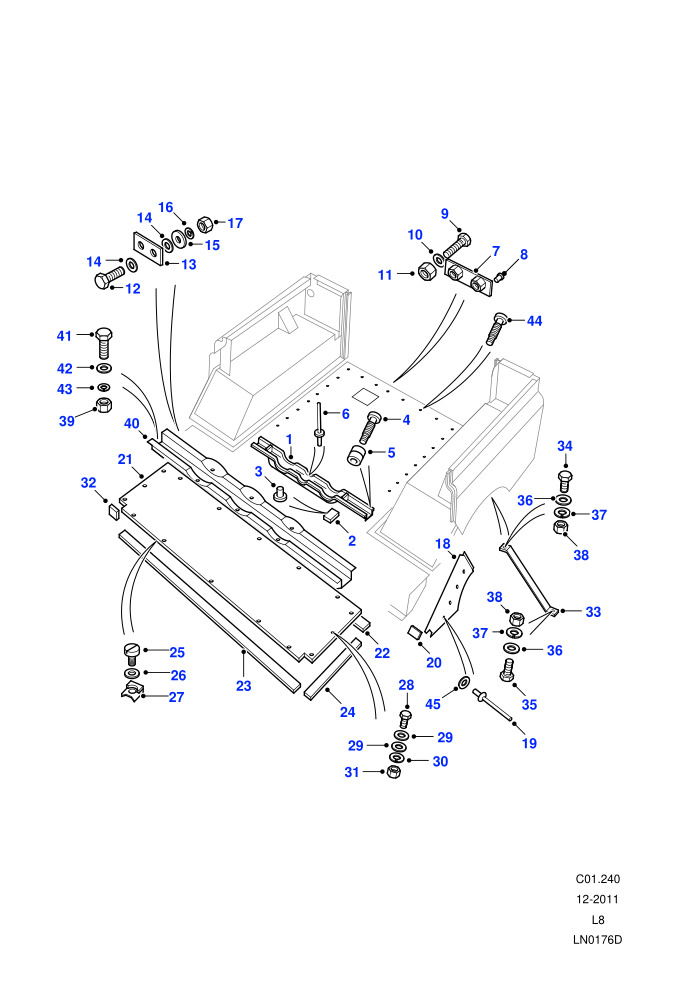 Rear Body Lower - Mountings (110&nbsp;Wheelbase,Crew Cab Pick Up,Station Wagon - 5 Door,Station Wagon Utility - 5 Door)((V)FROM7A000001)