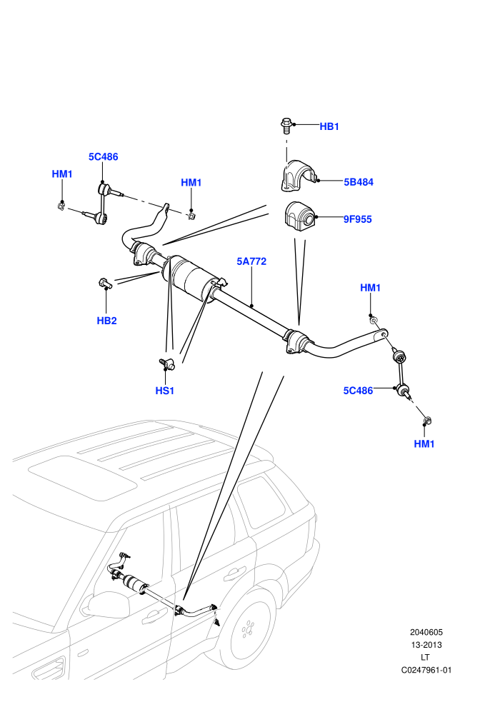 Active Anti-Roll Bar System (With Roll Stability Control)(Rear,Stabilizer Bar)((V)TO9A999999)