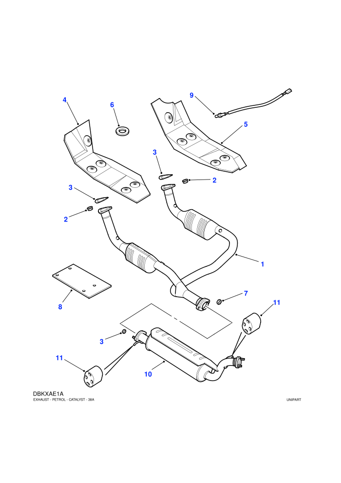 Catalyst ((+)CDN/MEX/USA,4.0L V8 L/R EFI Petrol,4.6L V8 EFI L/R Petrol,LHD,With Catalyst)
