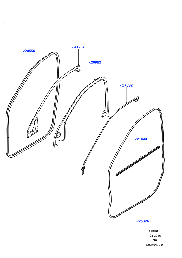 Front Doors, Hinges & Weatherstrips (Itatiaia (Brazil))(Door And Fixings)((V)FROMGT000001)