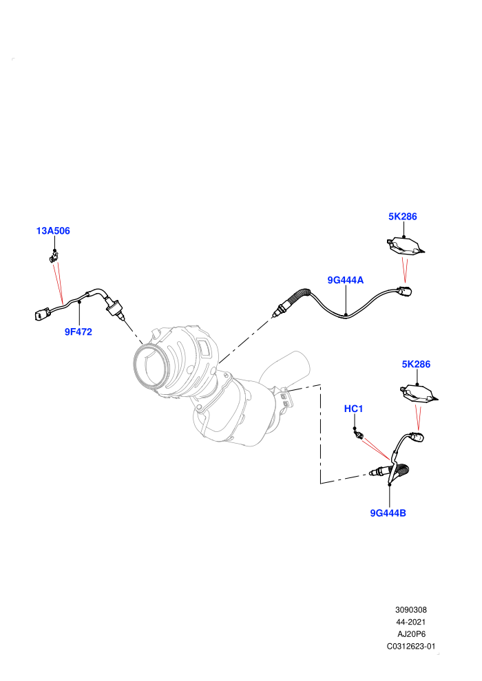 Exhaust Sensors And Modules (3.0L AJ20P6 Petrol High,3.0L AJ20P6 Petrol PHEV,SULEV Requirements)