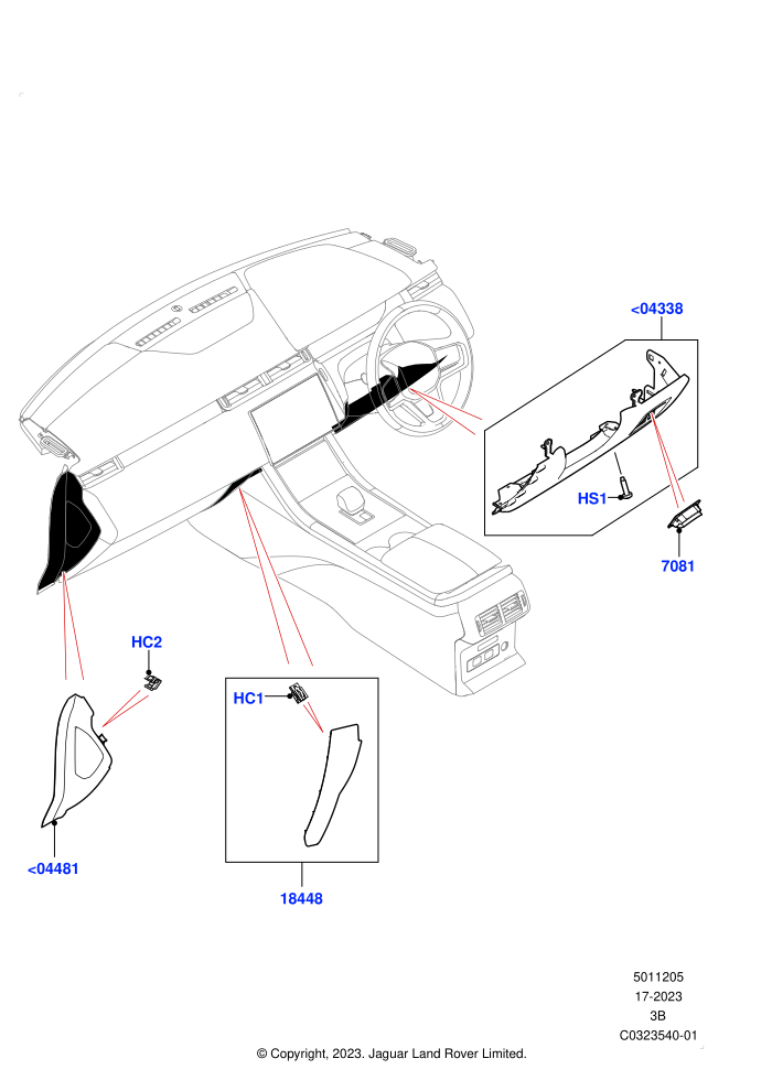 Instrument Panel (External Components,Lower)((V)FROMRA000001)