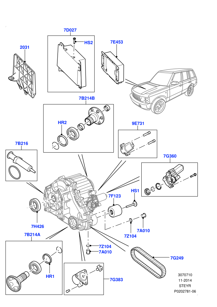 Transfer Drive Components (6 Speed Auto Transmission ZF 6HP28,6 Speed Auto ZF 6HP26 Steptronic,8 Speed Auto Trans ZF 8HP70 4WD)((V)TODA999999 (V)FROMAA000001)