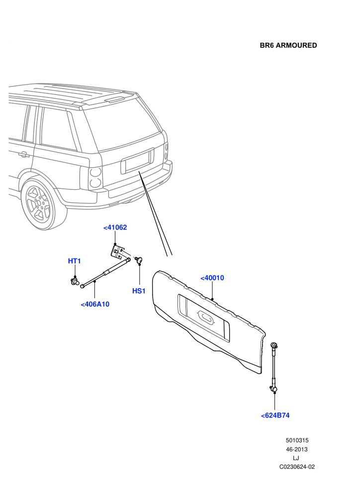 Luggage Compartment Door (With B6 Level Armouring)((V)FROMAA000001)