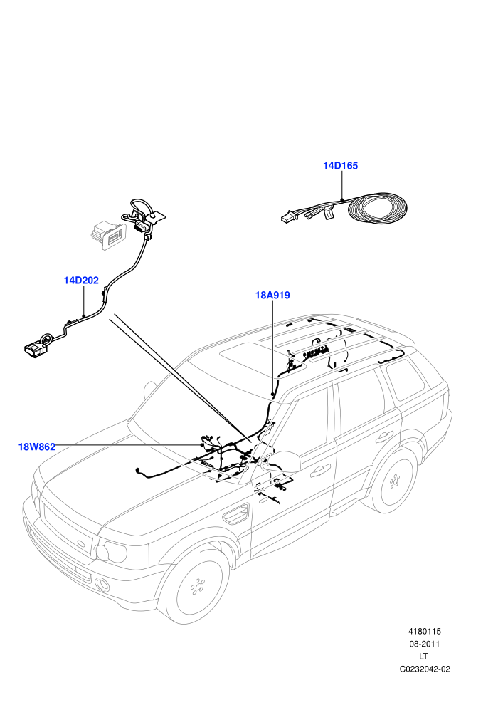 Electrical Wiring - Body And Rear (Audio/Navigation/Entertainment)((V)TOBA999999 (V)FROMBA000001)