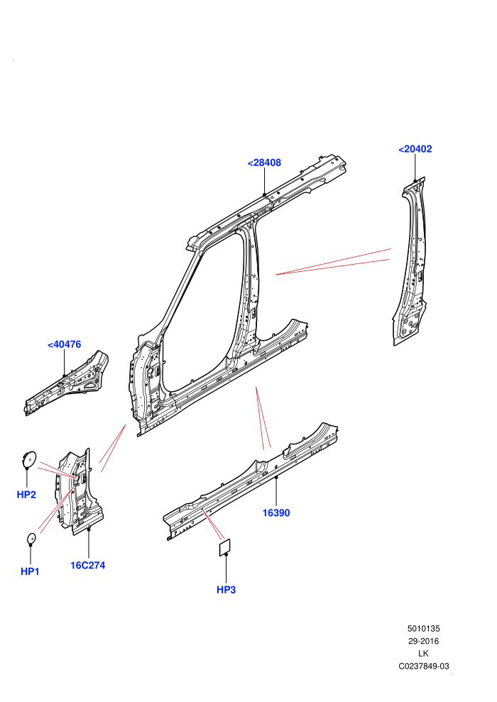 Side Panels - Inner (Middle - Front)
