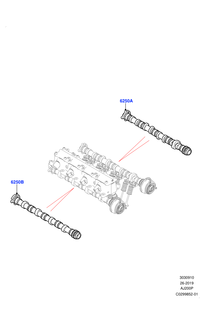 Camshaft (2.0L AJ20P4 Petrol Mid PTA,Changsu (China))