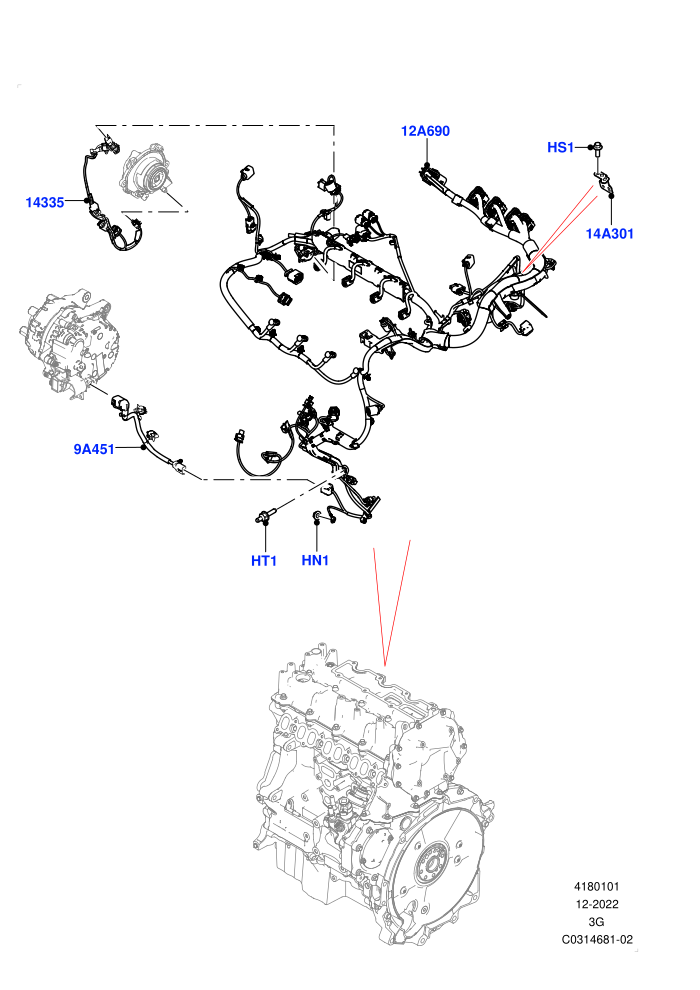 Engine Harness (2.0L AJ21D4 Diesel Mid,Itatiaia (Brazil))