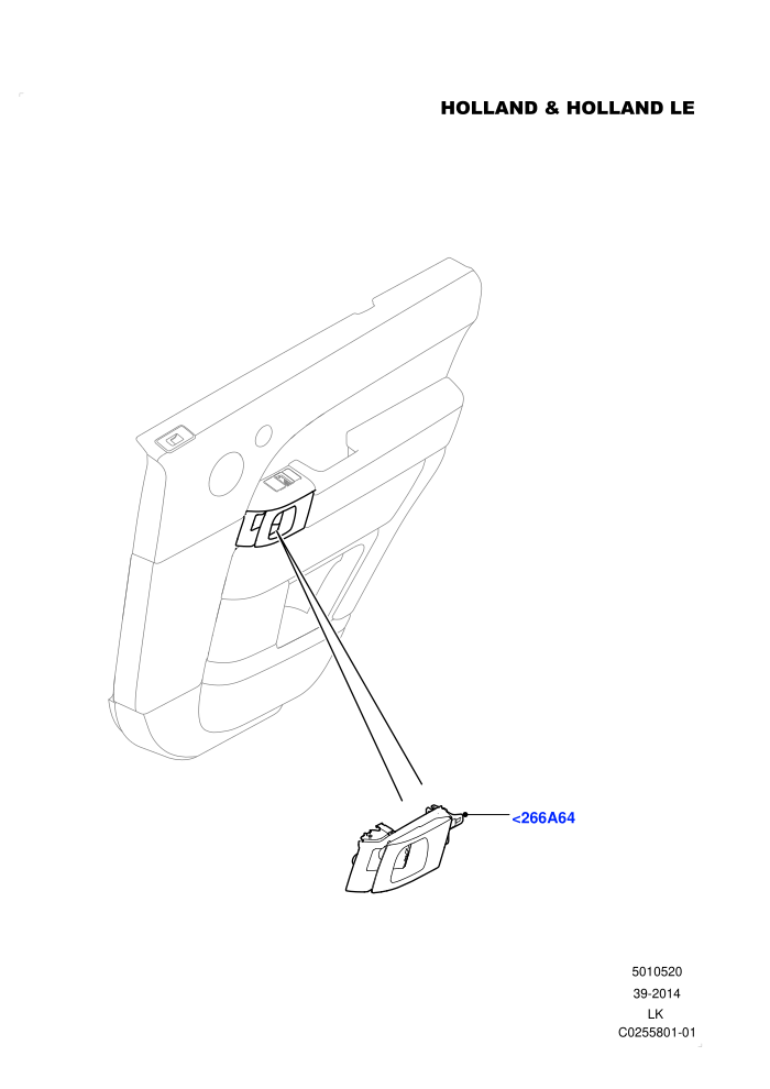 Rear Door Trim Installation (Console Deployable Tables)(Holland & Holland LE)((V)FROMFA000001)