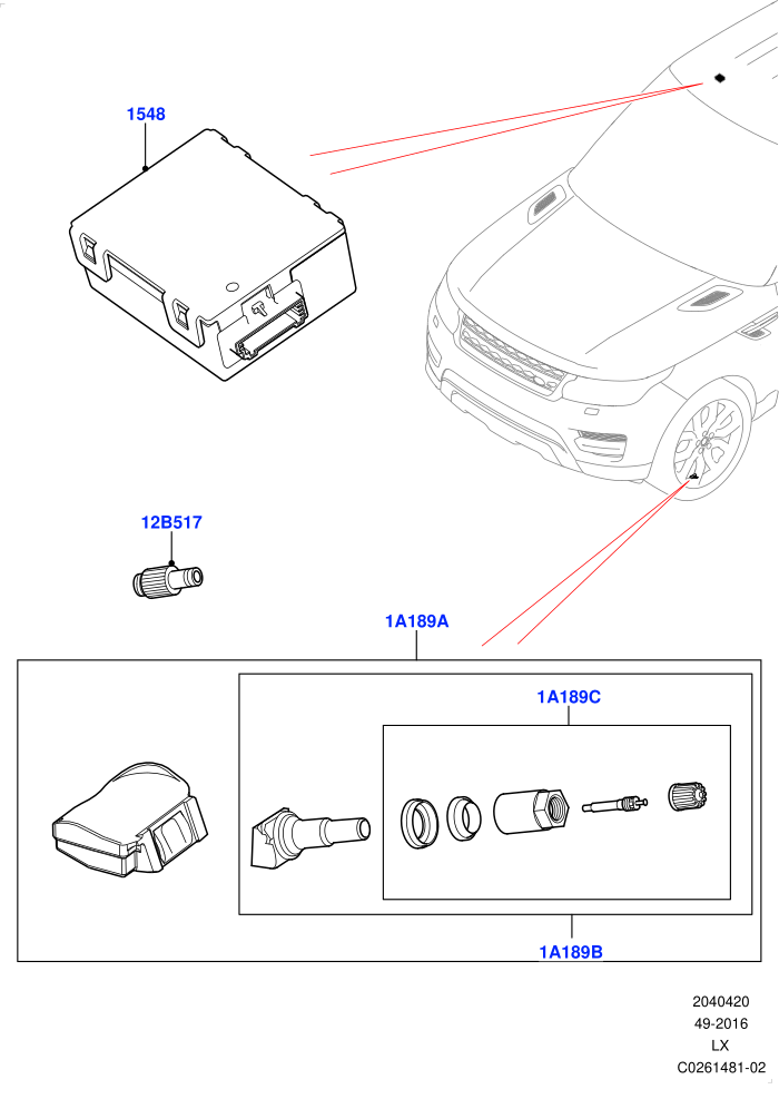 Tyre Pressure Monitor System (With Tyre Pressure Sensors)((V)TOMA789161 (V)FROMGA000001)