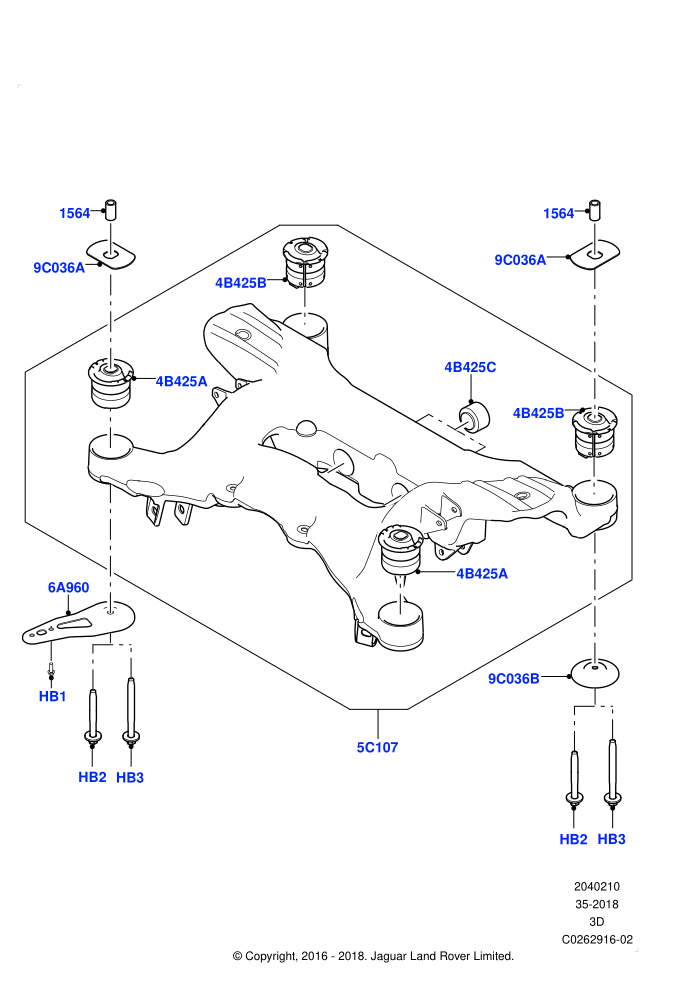 Rear Cross Member & Stabilizer Bar (Crossmember,Solihull Plant Build)((V)FROMHA000001)