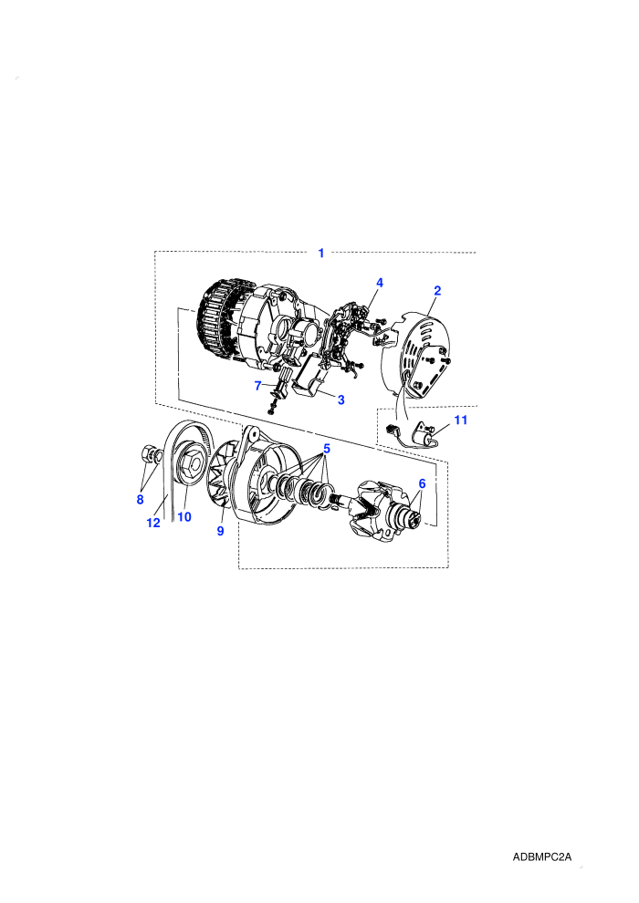 Alternator Fixings (2.5L I4 200 TDi L/R,5 Speed Manual Transmission,Less Catalyst)
