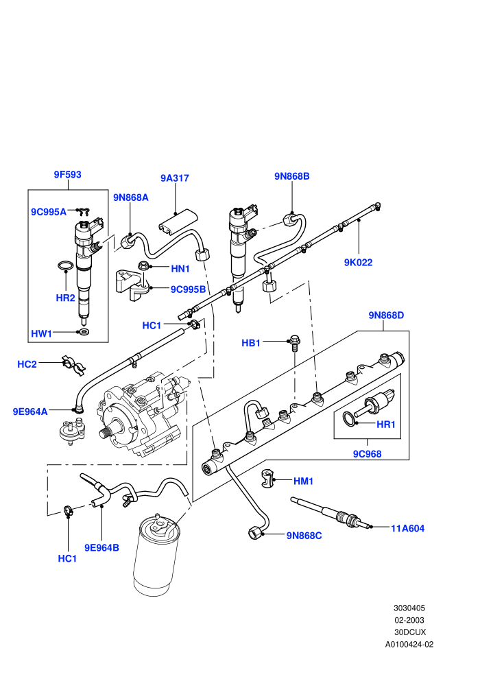 Fuel Injectors And Pipes (M57 D30 3.0 Diesel)