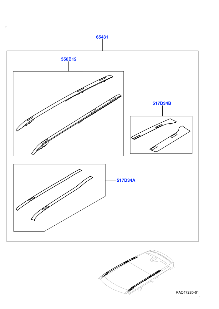 Accessory Pack (roof rails)((V)FROMR2000001)