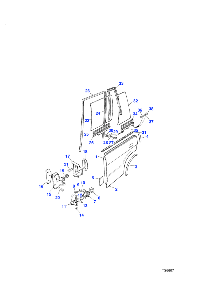 Rear Side Door Assembly (4 Door Station Wagon)((V)FROMFA374642)