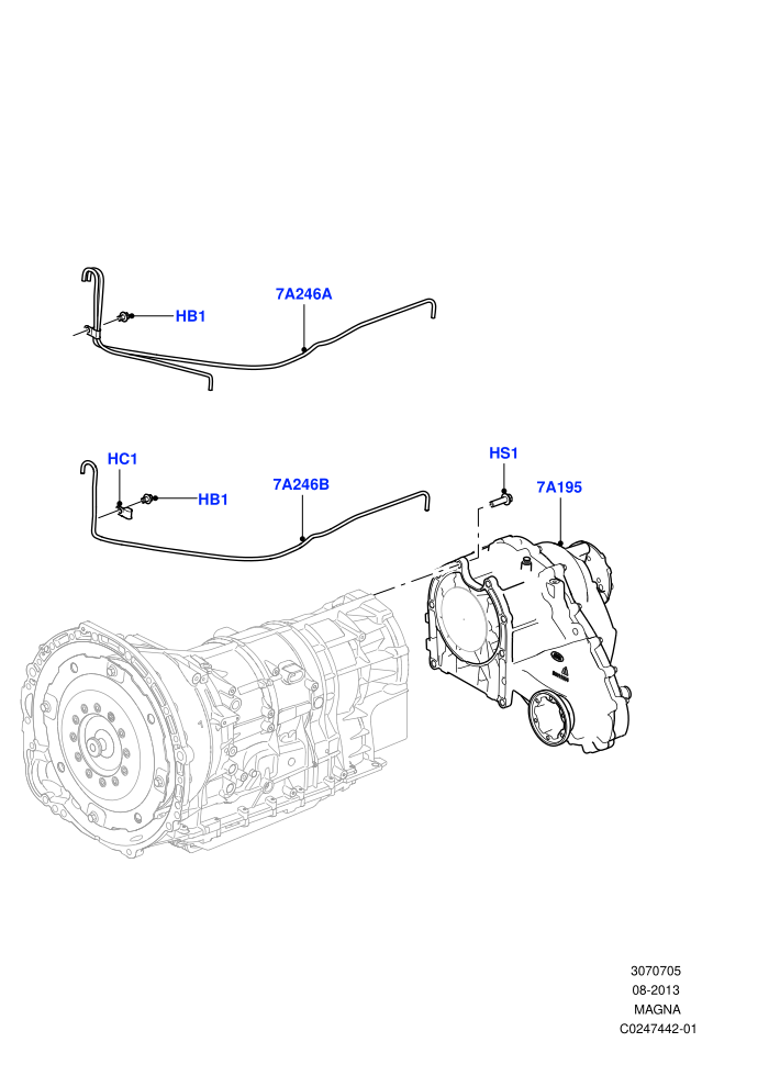 Transfer Drive Case (8 Speed Auto Trans ZF 8HP45,8 Speed Auto Trans ZF 8HP70 4WD,With 1 Speed Transfer Case)((V)TOGA999999 (V)FROMEA000001)