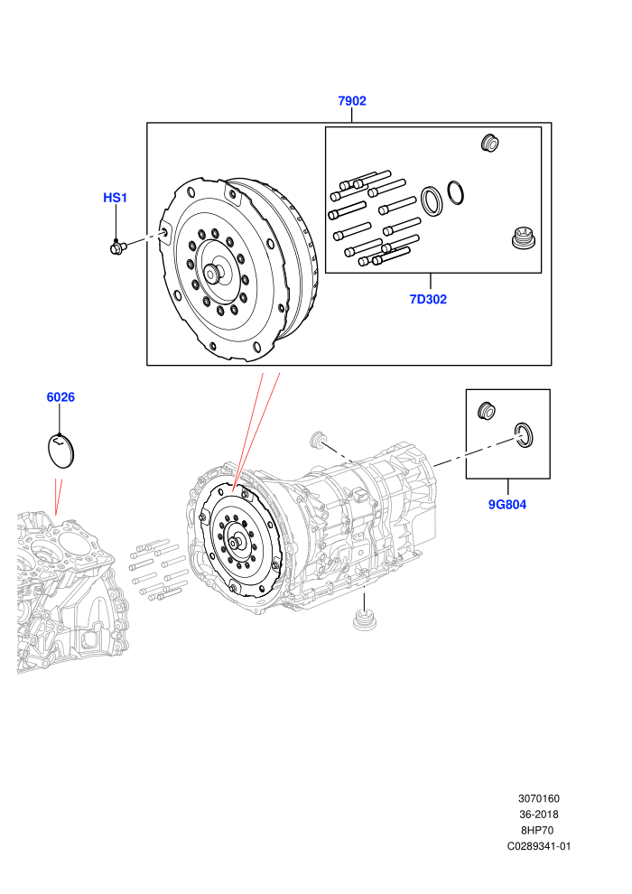 Converter (3.0 V6 Diesel,8 Speed Auto Trans ZF 8HP70 4WD)(Nitra Plant Build)((V)FROMK2000001)
