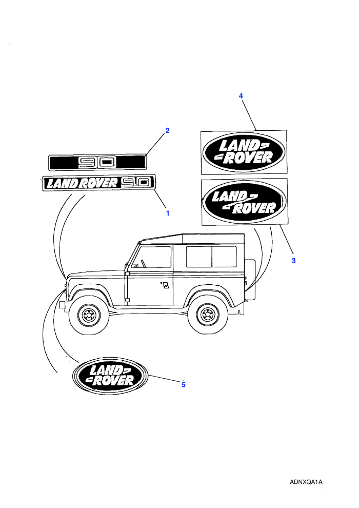 Decals & Badges (90 Wheelbase)((V)TOGA455945)