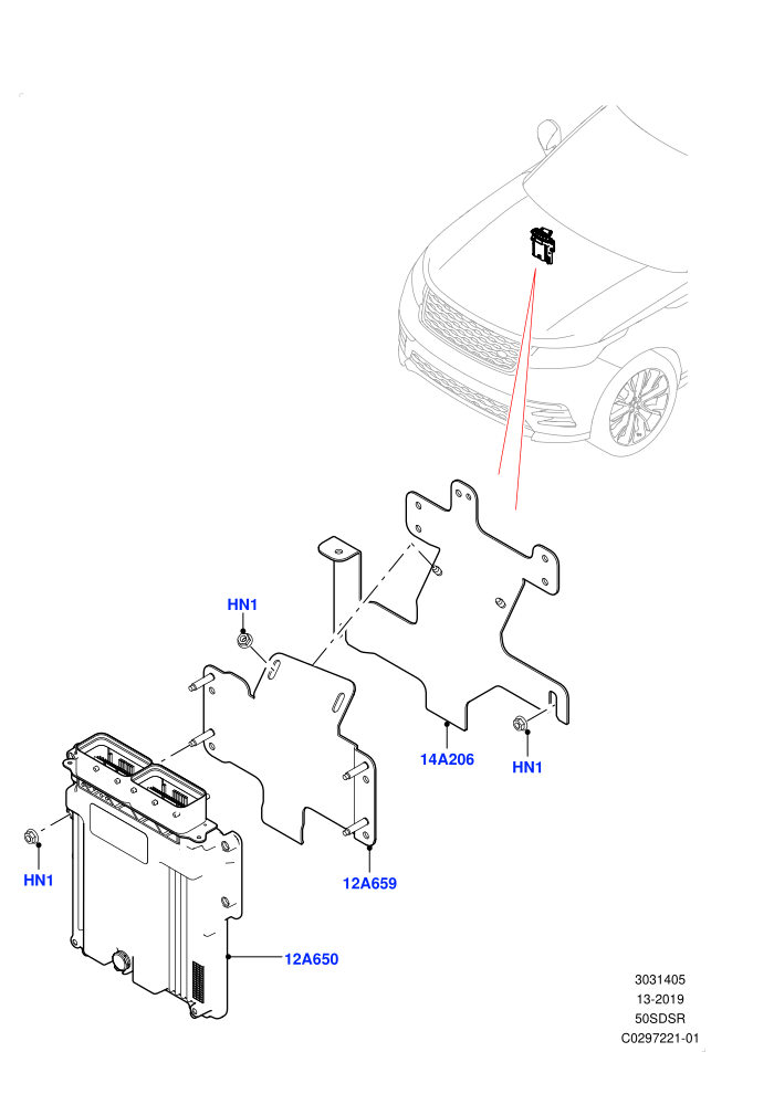 Engine Modules And Sensors (5.0 Litre supercharged enhanced,LHD)((V)FROMKA000001)