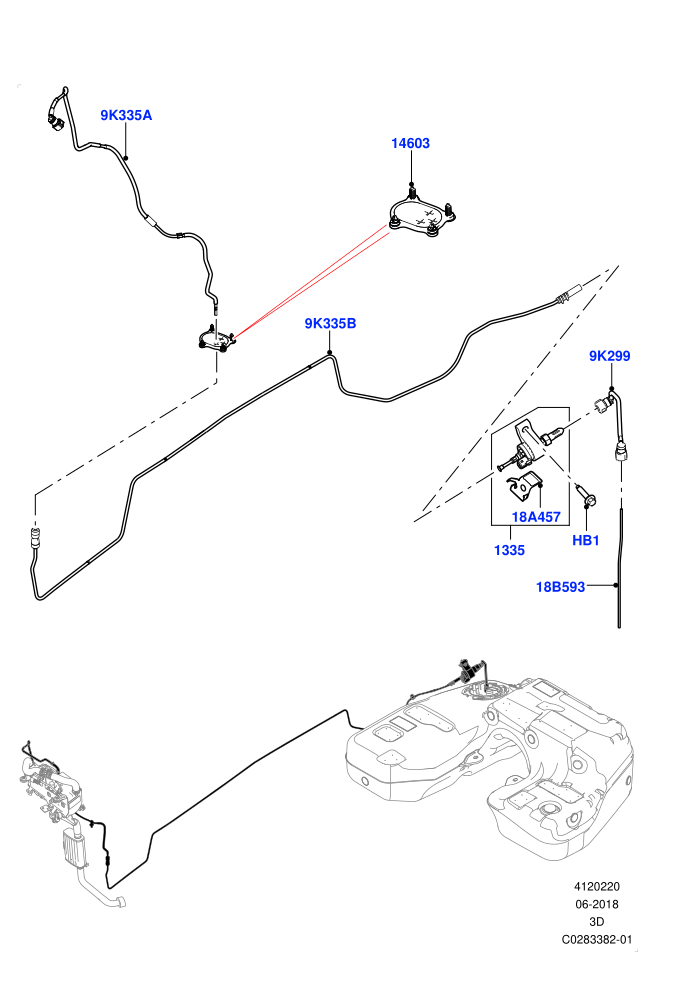 Auxiliary Fuel Fired Pre-Heater (Fuel Fired Heater With Park Heat,Fuel Heater W/Pk Heat With Remote,With Fuel Fired Heater)(Heater Fuel Supply,Solihull Plant Build)((V)FROMJA000001)