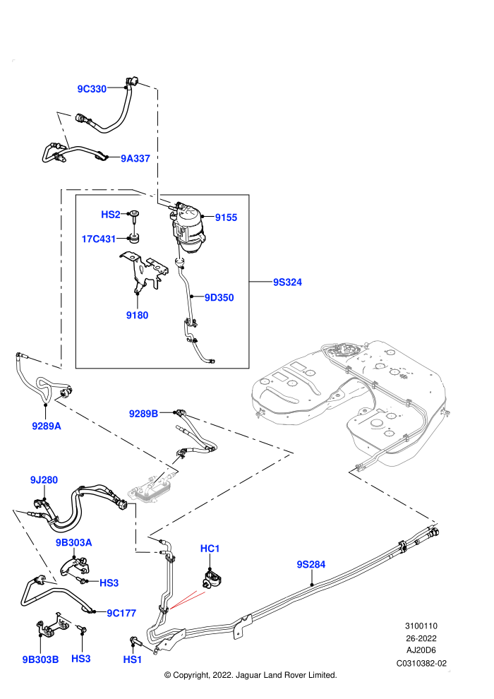 Fuel Lines (3.0L AJ20D6 Diesel High)(Nitra Plant Build)((V)TOP2472401 (V)FROMM2000001)
