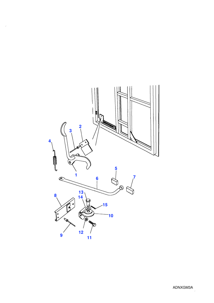 Rear End Door Check Mechanism-Lever Type