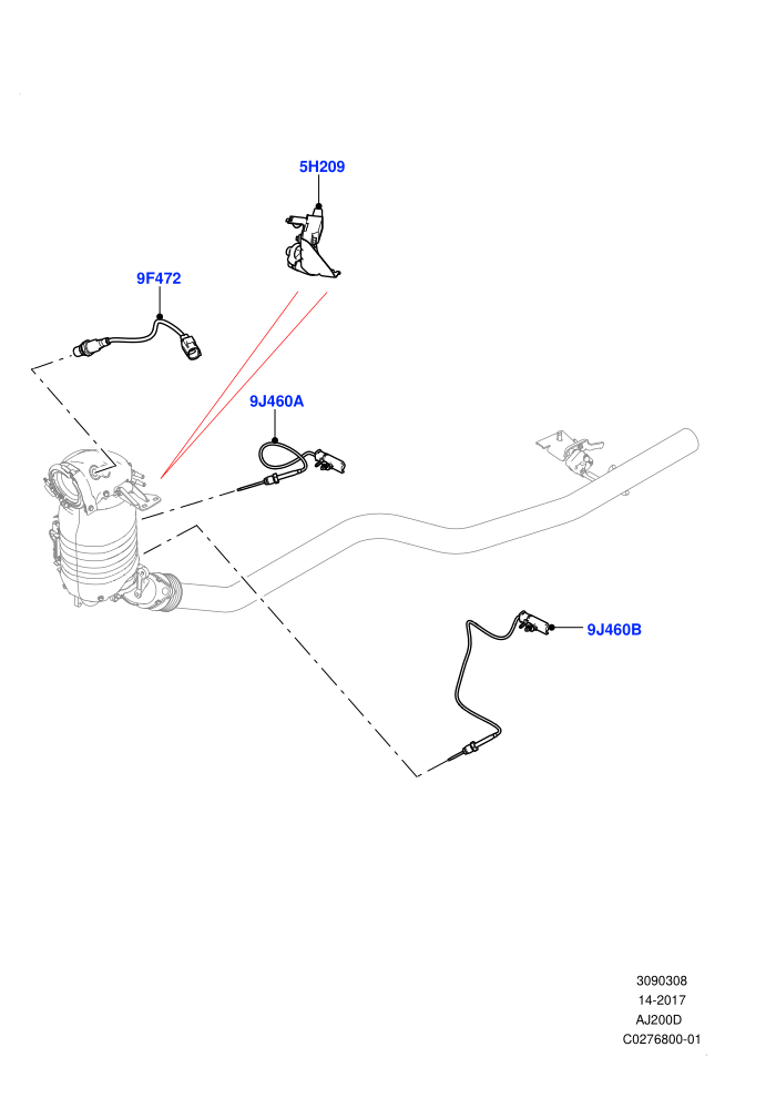 Exhaust Sensors And Modules (2.0L I4 DSL HIGH DOHC AJ200,2.0L I4 DSL MID DOHC AJ200,L6 Diesel Emissions,Stage V Plus DPF)