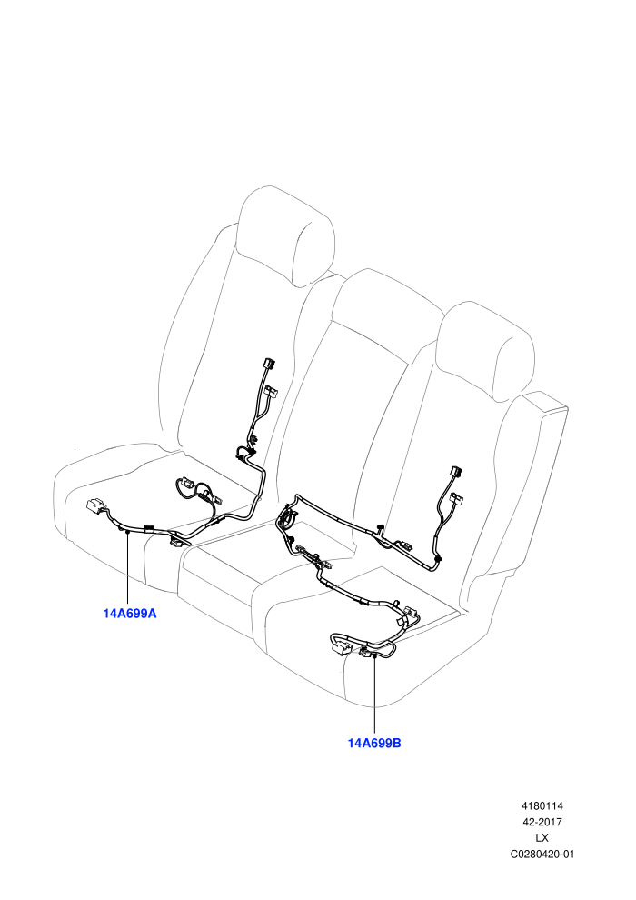 Wiring - Seats (Rear Seats)((V)FROMJA000001)