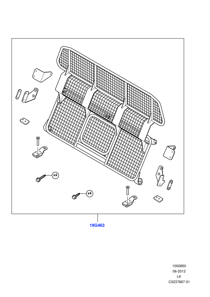 Cargo Barrier (Diesel/Electric - Hybrid,For Unleaded Fuel,With Diesel Fuel Capability)(Accessory)