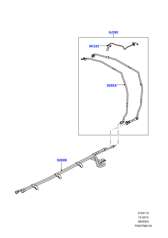 Fuel Lines (3.6L V8 32V DOHC EFi Diesel Lion)(Rear Centre)((V)FROMAA000001)