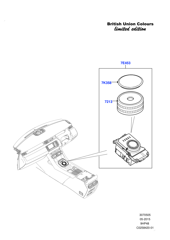 Gear Change-Automatic Transmission (9 Speed Auto AWD,Rotary Gearshift Knob - Red)(Floor Console,Union Colours LE,Union Mono Colours LE)((V)FROMFH000001)
