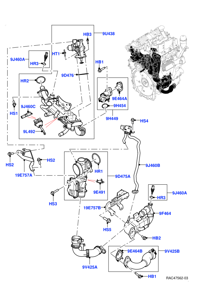Exhaust Gas Recirculation (2.0L AJ21D4 Diesel Mid,Itatiaia (Brazil))