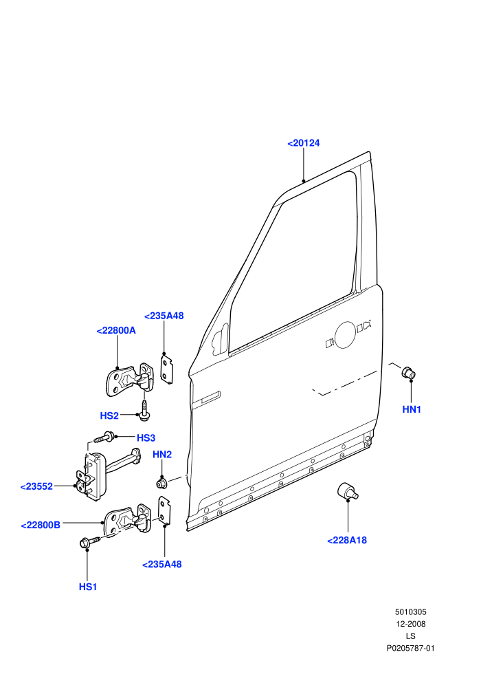 Front Doors, Hinges & Weatherstrips (Door And Fixings)((V)FROMAA000001)