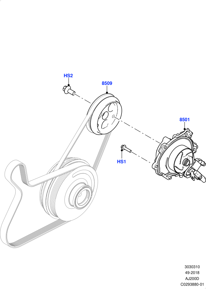 Water Pump (2.0L AJ20D4 Diesel High PTA,2.0L AJ20D4 Diesel LF PTA,2.0L AJ20D4 Diesel Mid PTA,Electric Engine Battery-MHEV,Halewood (UK))