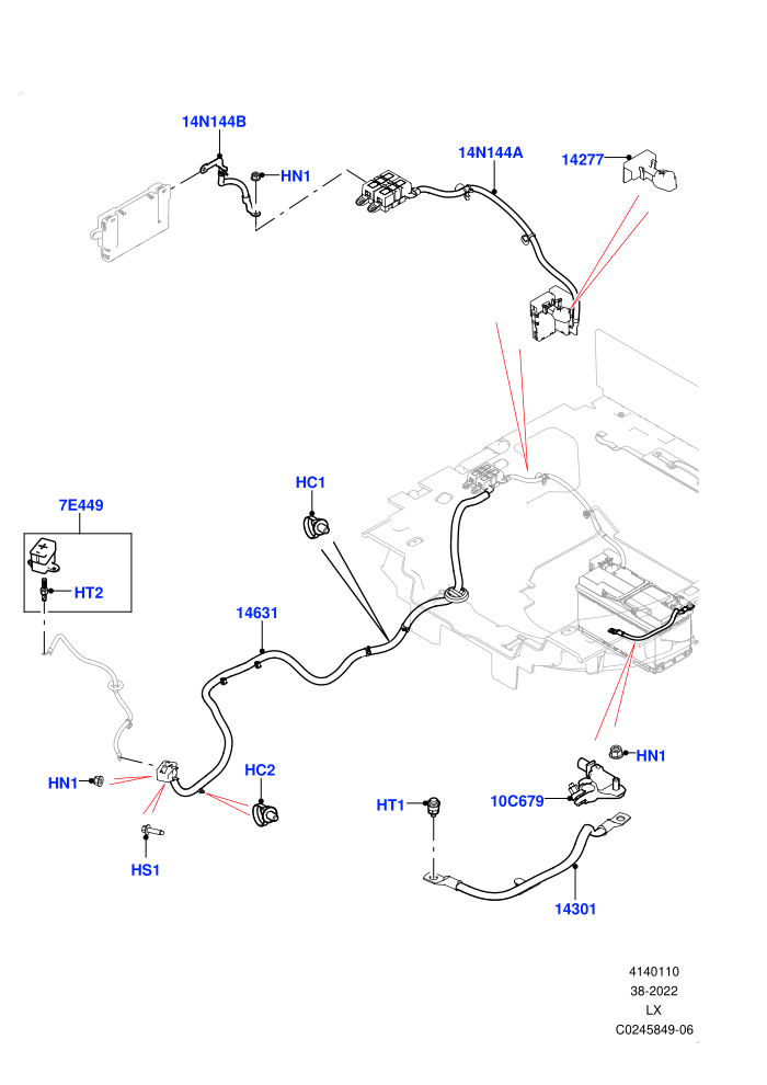 Battery Cables And Horn (Battery Cables)((V)TOGA999999)